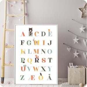Plakat med hele alfabetet på norsk - Image 3