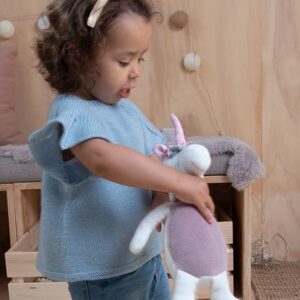 Bluum strikk - Sommerfugltopp i Pure Eco Baby Wool - Sirissima strikk