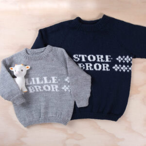 Bluum strikk - Lillebror-genseren i Pure Eco Baby Wool