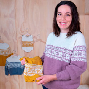 Bluum strikk til dame - Stjerne-genser i Pure Eco Baby Wool