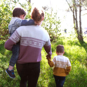 Bluum strikk til dame - Stjerne-genser i Pure Eco Baby Wool