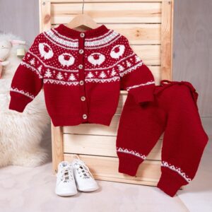 Bluum strikkesett - Billebæ jakke, bukse og nisselue Pure Eco Baby wool