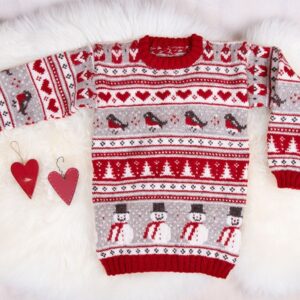 Bluum strikk - Julegenser 4 frg og nisselue i Soft Merino Ull