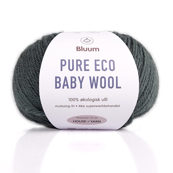 garn Diskret Af Gud Bluum Pure Eco Baby Wool Grågrønn 1333 - Bluum