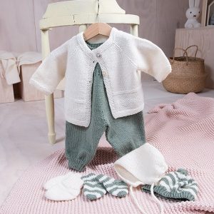Bluum babysett - Hjerte i Pure Eco Baby Wool