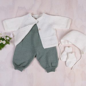 Bluum babysett - Hjerte i Pure Eco Baby Wool