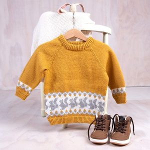 Bluum strikkegenser - Ekorn i Pure Eco Baby Wool