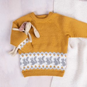 Bluum strikkegenser - Ekorn i Pure Eco Baby Wool