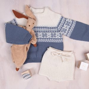 Bluum strikkegenser og bloomer - Stjerne i Pure Eco Baby Wool