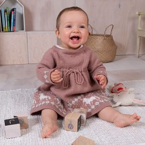 Bluum strikkekjole - Enhjørning i Pure Eco Baby Wool