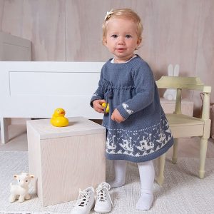 Bluum strikkekjole - Fiskebåt i Pure Eco Baby Wool