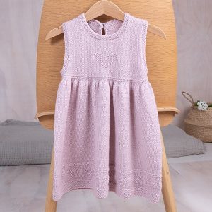Bluum strikkekjole - Hjerte i Pure Eco Baby Wool