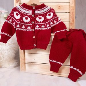 Bluum strikkesett - Billebæ jakke og bukse i Pure Eco Baby Wool