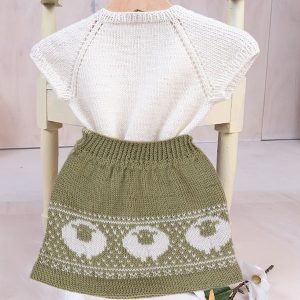Bluum strikkeskjørt og topp - Billebæ i Pure Eco Baby Wool