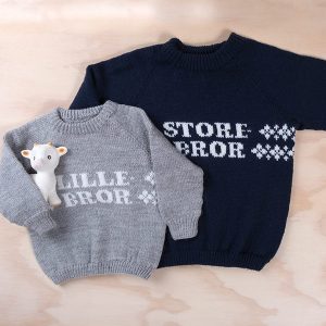 Bluum strikk - Storebror-genseren i Pure Eco Baby Wool