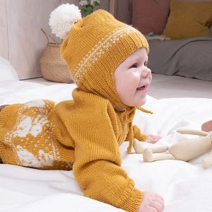 Bluum strikkesett - Kanin genser og lue i Pure Eco Baby Wool