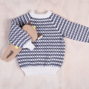 Strikkesett Oskar genser og lue - garnpakke i Bluum Soft Merino Ull
