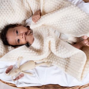 Strikk Babyteppe Hompetitten - garnpakke i Bluum Pure Eco Baby Wool