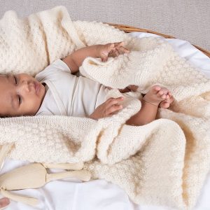 Strikk Babyteppe Hompetitten - garnpakke i Bluum Pure Eco Baby Wool