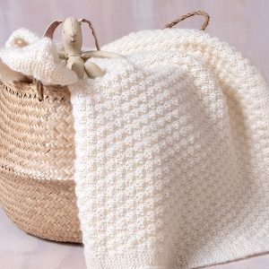 Strikk Babyteppe Hompetitten - garnpakke i Bluum Pure Eco Baby Wool