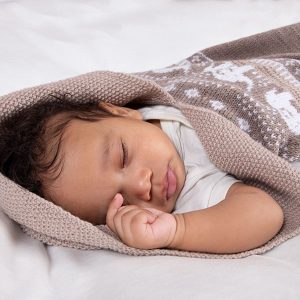 Strikk Kosepose Elefantene bader - garnpakke i Bluum Soft Merino Ull