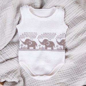 Strikkebodyer Elefantene bader 2 stk - garnpakke i Bluum Soft Merino Ull