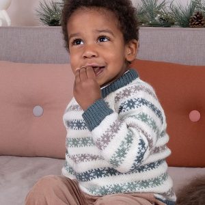 Strikkegenser Stjernedryss - garnpakke i Bluum Pure Eco Baby Wool