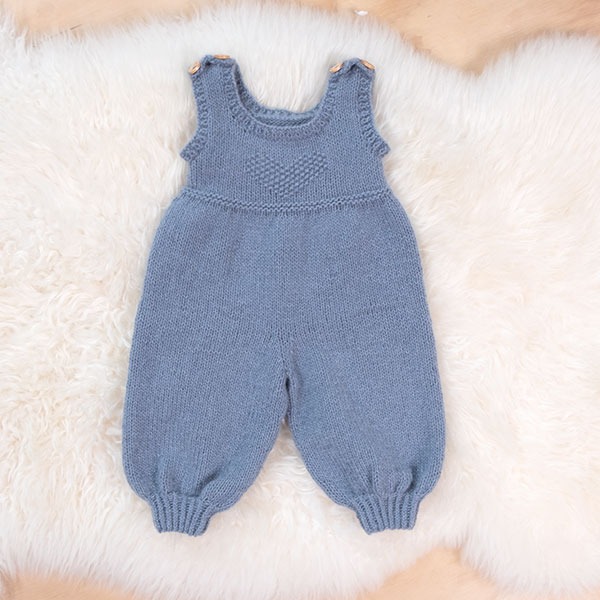 Strikk Sparkebukse Hjerte - garnpakke fra Bluum i Solo Cashmere