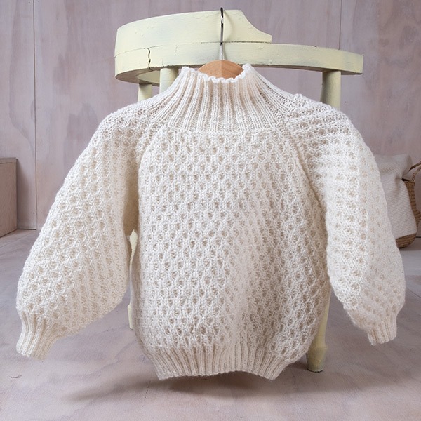 Strikkegenser Hompetitten barn - garnpakke i Bluum Pure Eco Baby Wool