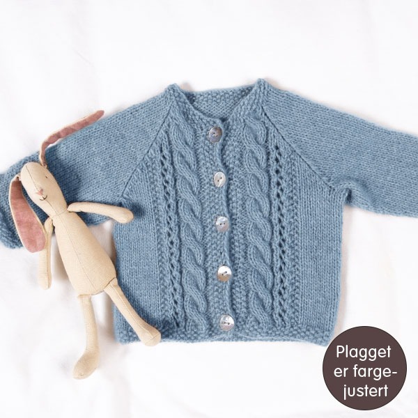 Strikkejakke Flette - garnpakke fra Bluum i Solo Cashmere