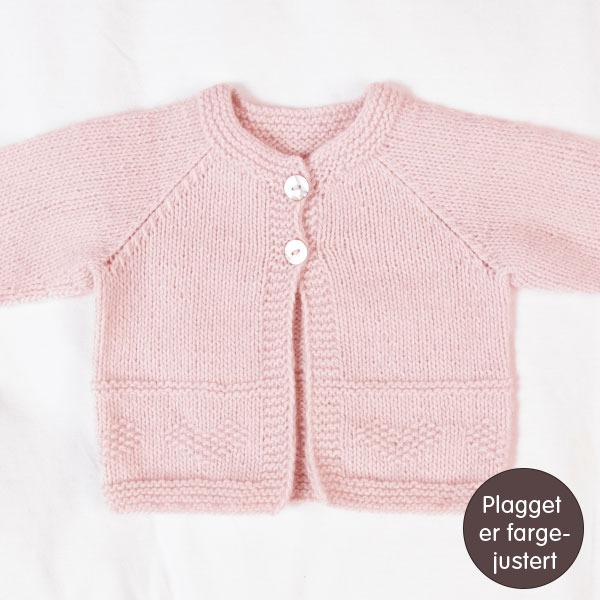 Strikkejakke Hjerte - garnpakke fra Bluum i Solo Cashmere