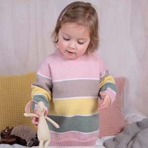 Strikkegenser Sukkerspinn - garnpakke i Bluum Soft Merino Ull