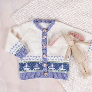 Strikkesett Seilbåter jakke og bukse - garnpakke i Bluum Soft Merino Ull