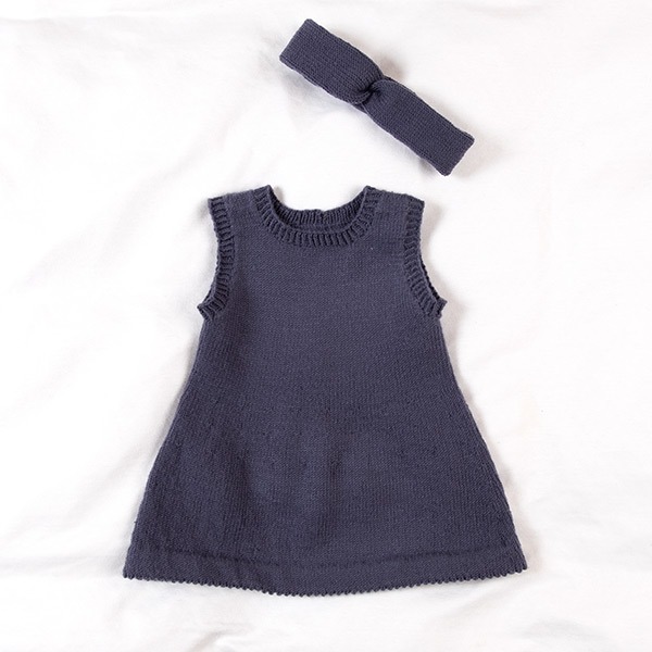 Strikketunika med hårbånd - garnpakke i Bluum Soft Merino Ull
