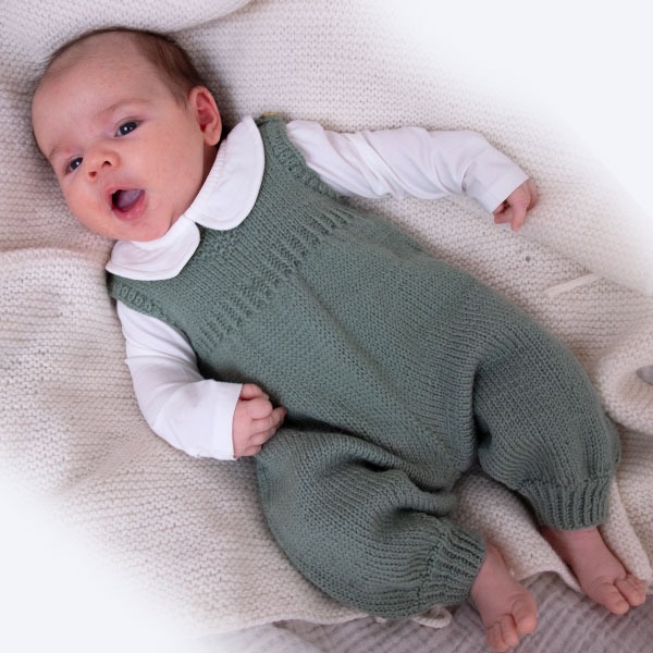 Strikk Sparkebukse Hjerte - garnpakke i Bluum Pure Eco Baby Wool