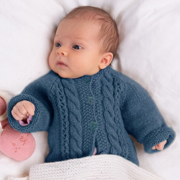 Strikkejakke Flette - garnpakke fra Bluum i Solo Cashmere
