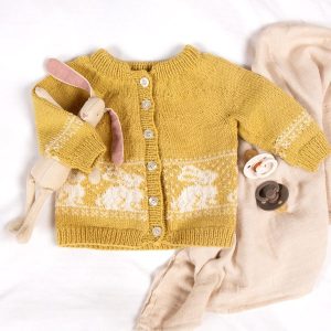 Strikkejakke Kanin - garnpakke i Bluum Pure Eco Baby Wool