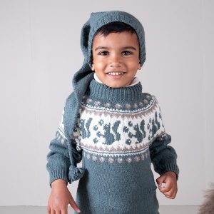 Strikkegenser Ekorn m/nisselue - garnpakke i Bluum Pure Eco Baby Wool