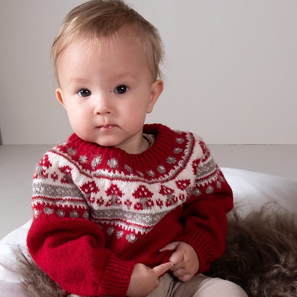 Strikkegenser Sopp - garnpakke i Bluum Pure Eco Baby Wool