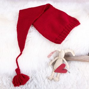 Bluum strikkekjole - Kronestakken med nisselue i Pure Eco Baby Wool