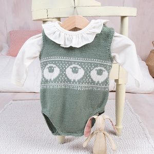 Strikkebodyer Billebæ og Traktor 2 stk - garnpakke i Bluum Pure Eco Baby Wool