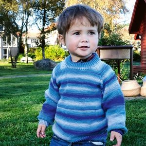 Strikkegenser Fargespill - garnpakke i Bluum Soft Merino Ull