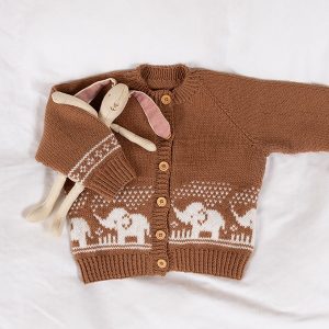 Strikkesett Babysett-Elefantene bader - garnpakke i Bluum Soft Merino Ull