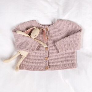 Strikkesett Babysett Perlestriper - garnpakke i Bluum Soft Merino Ull