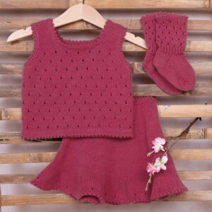 Strikkesett Danseskjørt og singlet - garnpakke i Bluum Soft Merino Ull