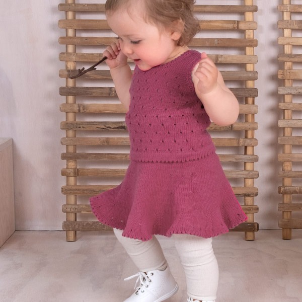 Strikkesett Danseskjørt og singlet - garnpakke i Bluum Soft Merino Ull