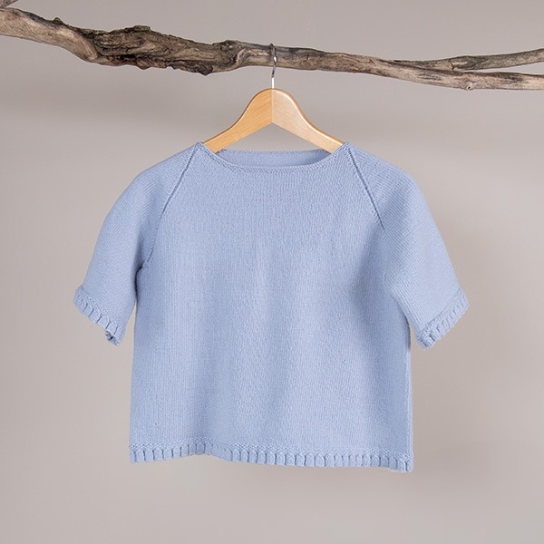 Strikk Sommertopp Blåklokke til dame - garnpakke i Bluum Soft Merino Ull