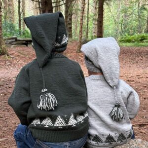 Strikkegenser Juletre m/nisselue - garnpakke i Bluum Soft Merino Ull