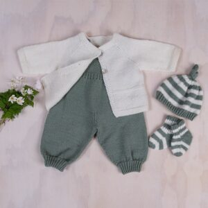 Strikkesett Babysett Hjerte - garnpakke i Bluum Pure Eco Baby Wool