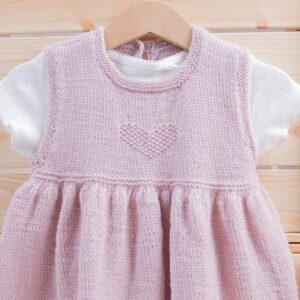 Strikkekjole Hjerte - garnpakke i Bluum Pure Eco Baby Ull